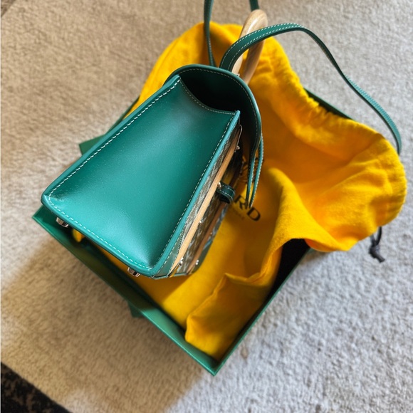 Goyard Teal and Brown Satchel - Picture 10 of 11